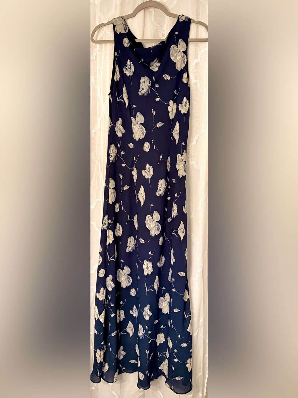Ronni Nicole Navy Floral Maxi Dress Size 12